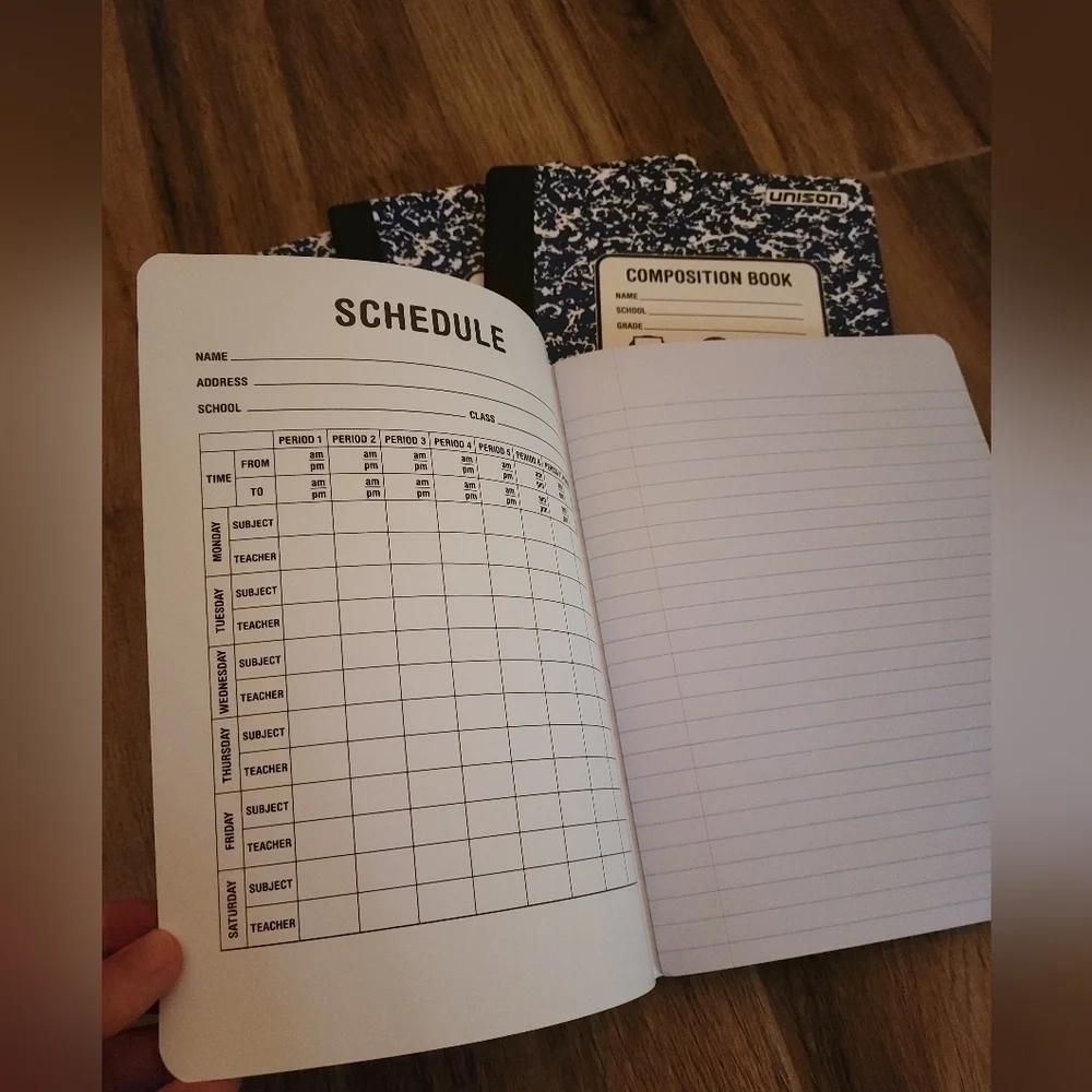 Blue Composition Notebook 80 Pages Set of 4